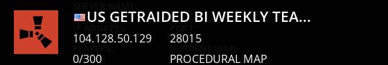 |US|GetRaided|Bi-Weekly|Team Limit 5| Live Banner 1
