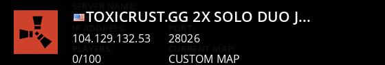 ToxicRust.gg 2x Solo/Duo/JUST WIPED/KITS/SKINBOX Live Banner 1