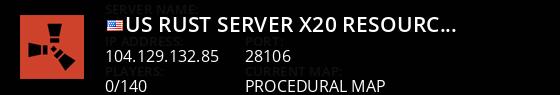 [US] Rust Server X20 Resources Live Banner 1