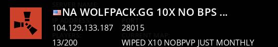 [NA] WOLFPACK.GG 10x [No BPs | Kits | Shop | TP | VIP] Live Banner 1