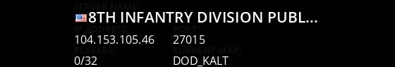 8th Infantry Division Public | FF | Medic | HLStatsX:CE Live Banner 1