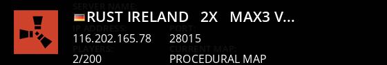 Rust Ireland - 2x - Max3 | Vanilla+ | 50% Upkeep | Biweekly Live Banner 1