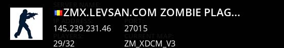 ZMX.LEVSAN.COM | Zombie Plague XP Mode, Levels, VIP Live Banner 1