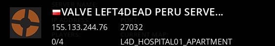 Valve Left4Dead Peru Server (srcds2014-lim1.381.18) Live Banner 1