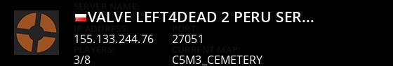 Valve Left4Dead 2 Peru Server (srcds2014-lim1.381.37) Live Banner 1
