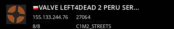 Valve Left4Dead 2 Peru Server (srcds2014-lim1.381.50) Live Banner 1