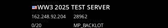 WW3 2025 TEST server Live Banner 1