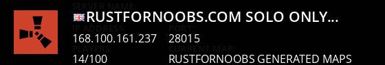 RustForNoobs.com | SOLO ONLY | Weekly | EU Live Banner 1