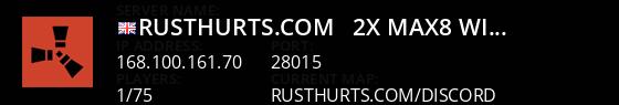 rusthurts.com - 2x Max8 (Wipe in ~14h) Live Banner 1