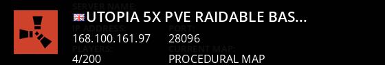 Utopia 5X PvE \| Raidable bases \| Personal Bradley Live Banner 1