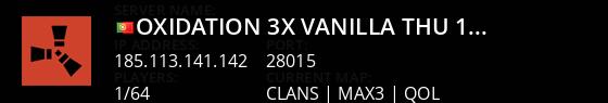 OXIDATION 3x | VANILLA+ | THU 14/08 Live Banner 1