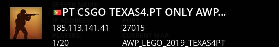 [PT|CSGO] TEXAS4.PT |  ONLY AWP  | NO F2P | ONLINE Live Banner 1