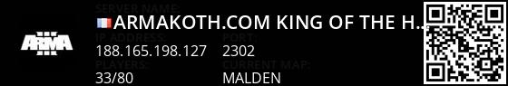 ArmAKotH.com King of the Hill v16 - EU#1 MALDEN INFANTRY MGT Live Banner 1