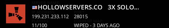 HollowServers.co - 3x Solo/Duo/Trio/Quad | JUST WIPED Live Banner 1