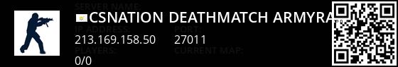 



CsNatioN #Deathmatch [ArmyRanks


 Live Banner 1