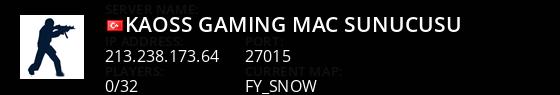 KaoSS GaminG < MAC SUNUCUSU > Live Banner 1
