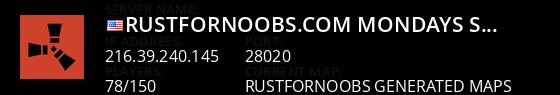 RustForNoobs.com | Mondays | Solo Duo Trio | US Live Banner 1