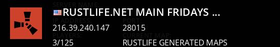 RustLife.net | Main | Fridays | US Live Banner 1