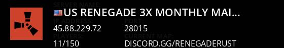 US RENEGADE 3x MONTHLY MAIN | Shop | 50% Upkeep | No BP Wipe | Live Banner 1