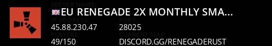 EU RENEGADE 2x Monthly Small | 50% Upkeep | No BP Wipe | Noob F Live Banner 1