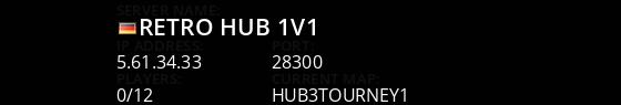 ! ! ! Retro HUB 1v1 ! ! ! Live Banner 1