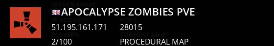 APOCALYPSE ZOMBIES PVE Live Banner 1