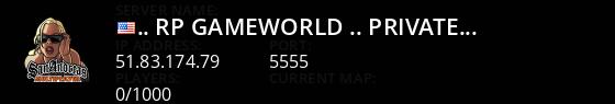 ..::[RP]GameWorld::.. [PRIVATE] (RUS) Live Banner 1