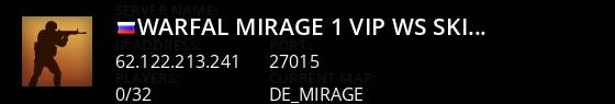  WARFAL: MIRAGE #1 [!VIP, !WS, !SKINS, !LVL] Live Banner 1