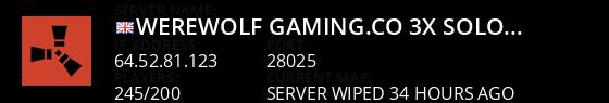 WEREWOLF GAMING.CO 3x Solo/Duo/Trio|Loot X3|JUST WIPED Live Banner 1