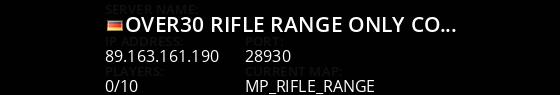 |OVER30| RIFLE RANGE ONLY CODUO by www.OVER30Gaming.de Live Banner 1