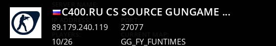 c400.ru CS:Source GunGame Server v9540945 Live Banner 1