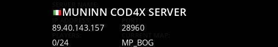 Muninn COD4x Server Live Banner 1