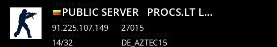 /-* PUBLIC SERVER *-\ PROCS.LT  LIETUVA  (-_-) Live Banner 1