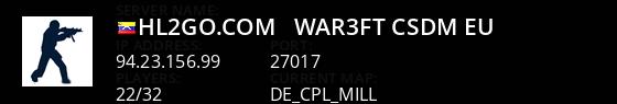 HL2GO.COM - War3FT CSDM [EU] Live Banner 1