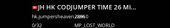 JH [HK] CoDJumper | Time: 26 mins Live Banner 1