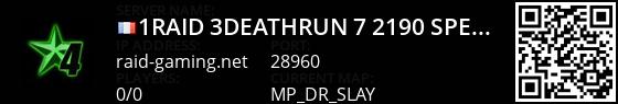 ^1Raid ^3Deathrun ^7| ^2190 Speed ^7| Round ^15/10 ^7| raid-gaming.net |^2 Special Events, Ghost Run ^7| Custom Death Run Mod Live Banner 1