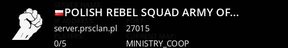 Polish Rebel Squad Army of Five Server Live Banner 1